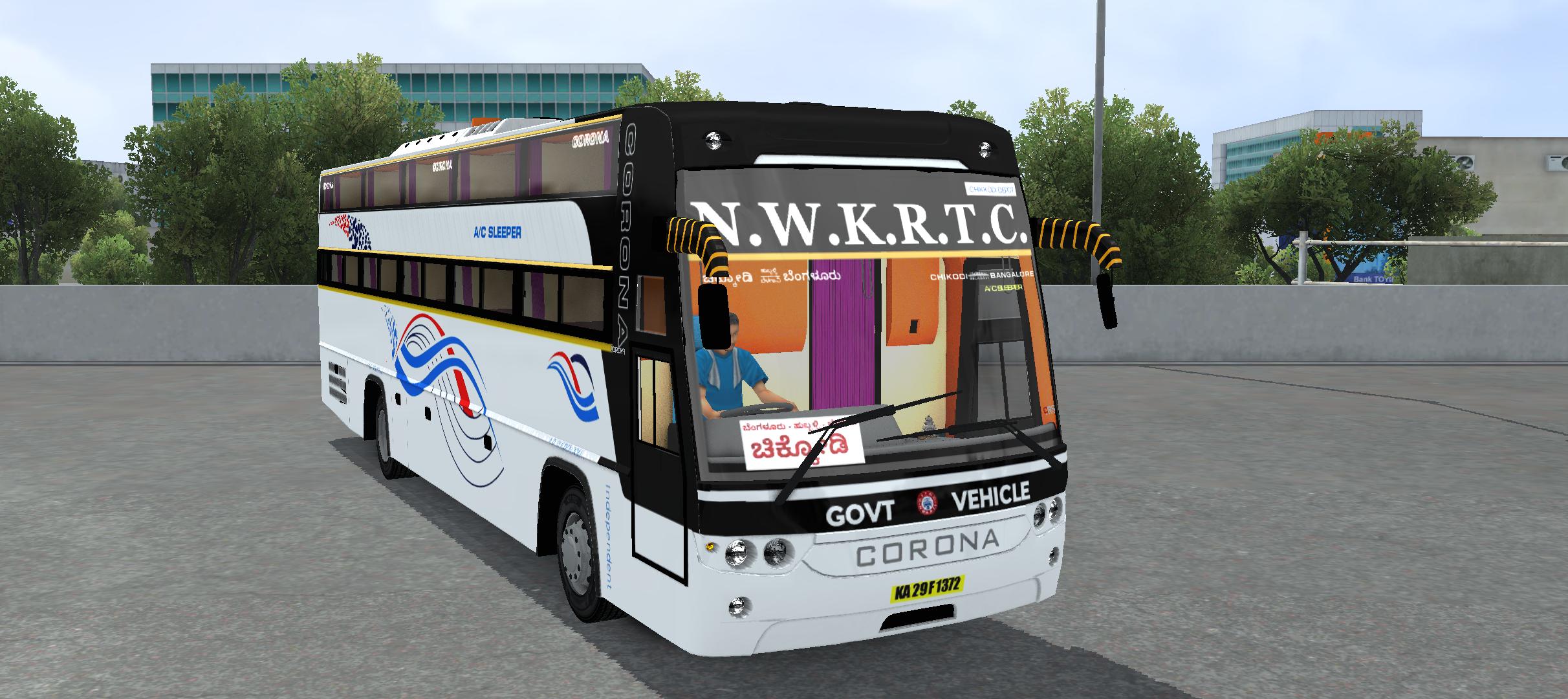 Corona BS-3 AC Sleeper bus front angle