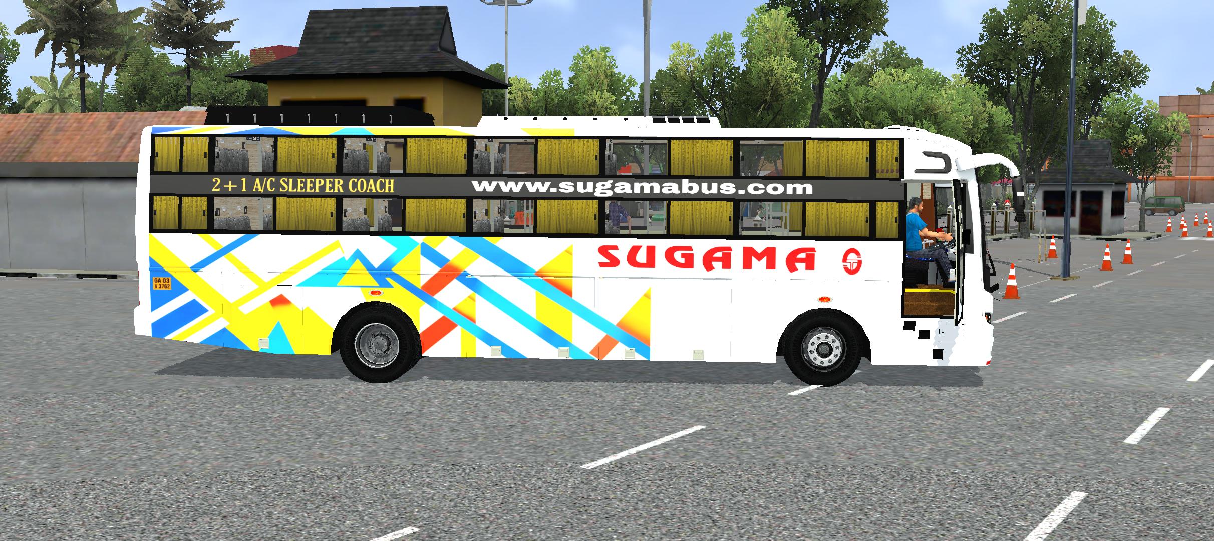 Ashok Leyland BS6 Damodar AC Sleeper bus side view