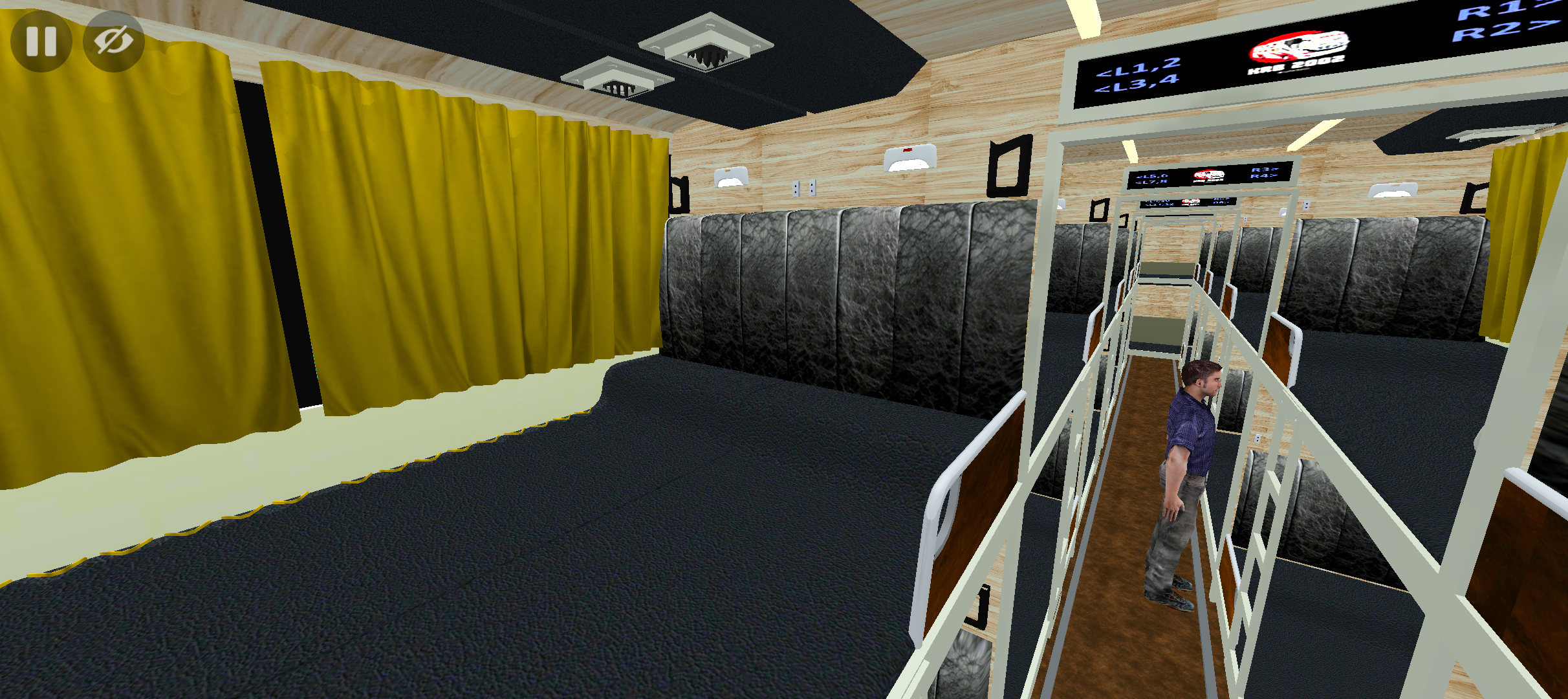 Ashok Leyland BS6 Damodar AC Sleeper bus sleeper interior