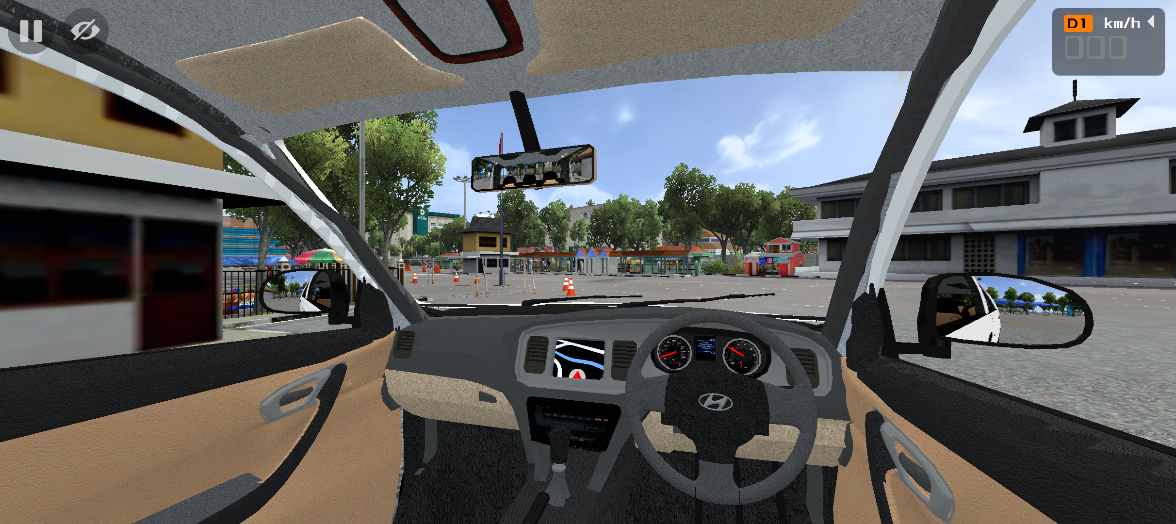 Hyundai Santro 2008 dashboard view