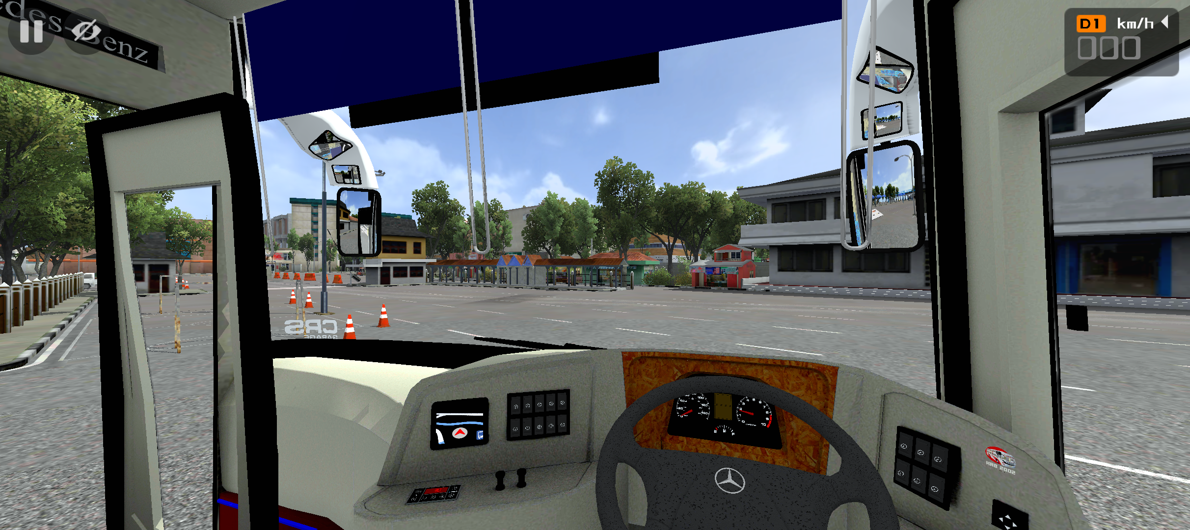 Sutlej Built Mercedes Benz Semi Sleeper bus dashboard view