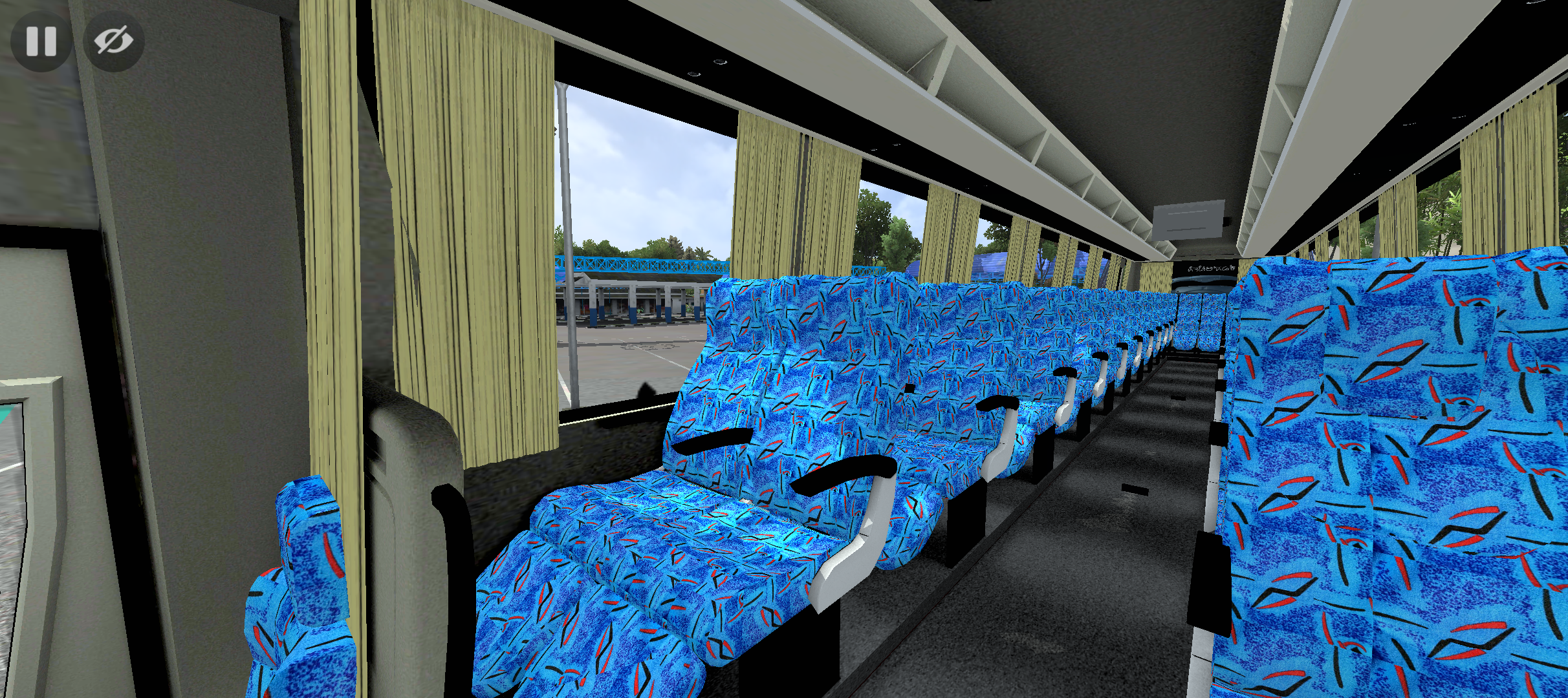 Sutlej Built Mercedes Benz Semi Sleeper bus interior seats