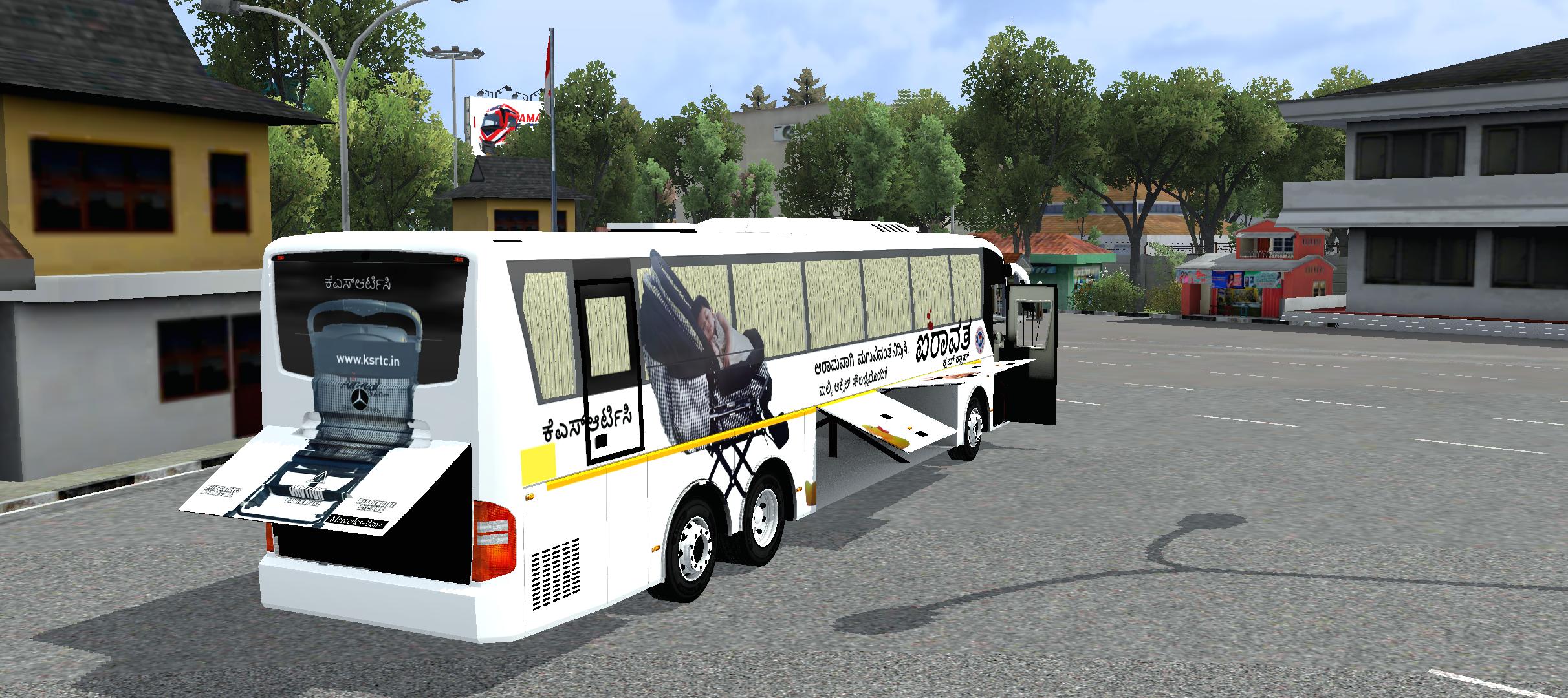 Sutlej Built Mercedes Benz Semi Sleeper bus rear and luggage view