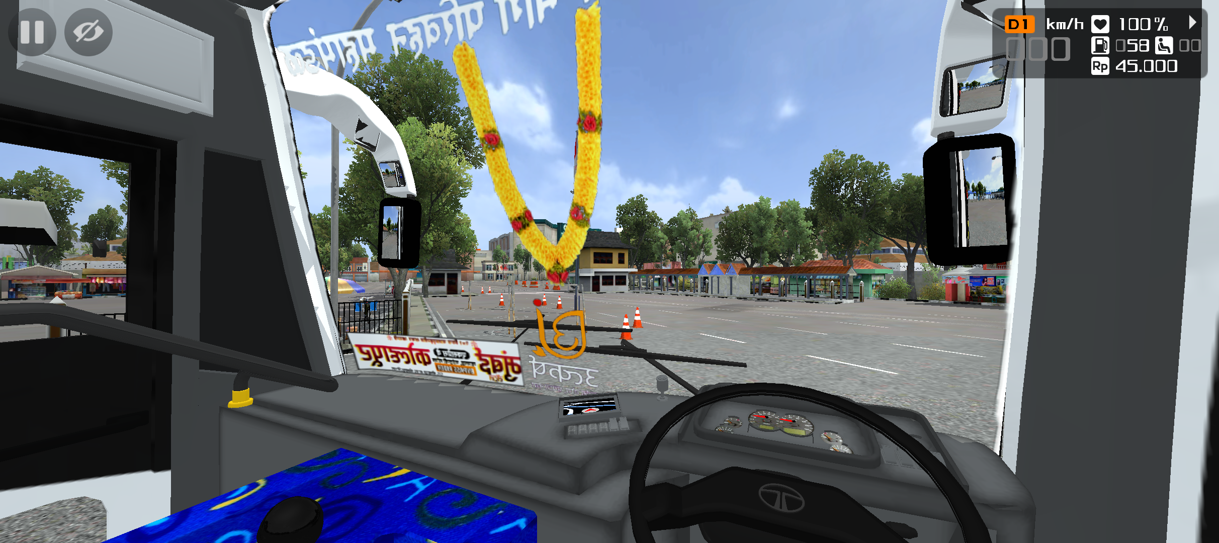 MSRTC MG Seater Sleeper dashboard view