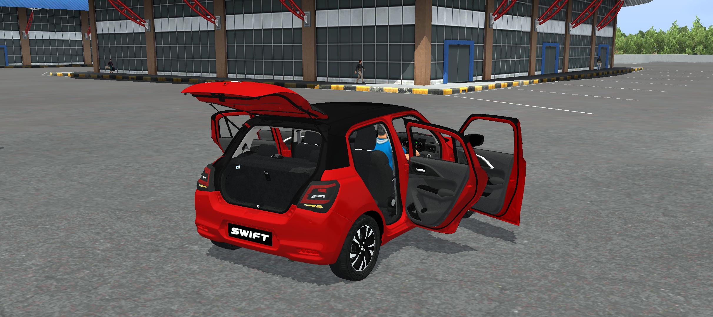 Suzuki Swift 2024 car mod with doors and boot open